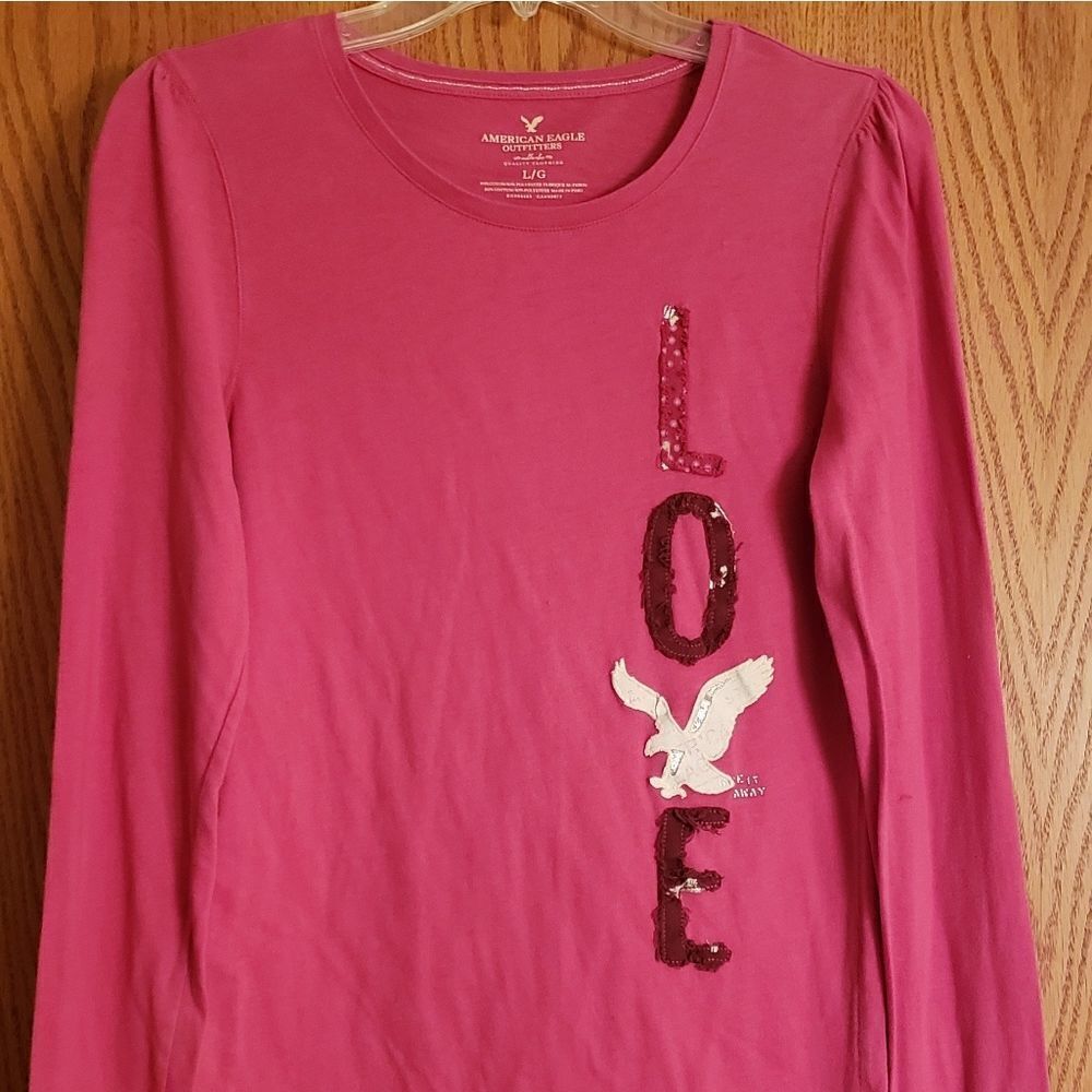 American Eagle Pink T-Shirt Sz. L
